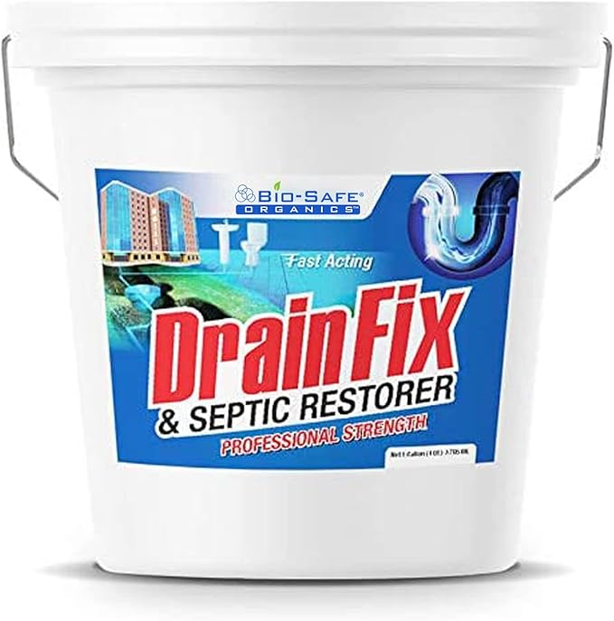 Eco-Friendly Enzyme Drain Cleaner Liquid | Fast-Acting Safe Enzyme Formula for Septic Tank Treatment | Heavy Duty Clog Remover x Toilet Sewer Lines Kitchen Drains | Sewage Odor Neutralizer 5 Gallon