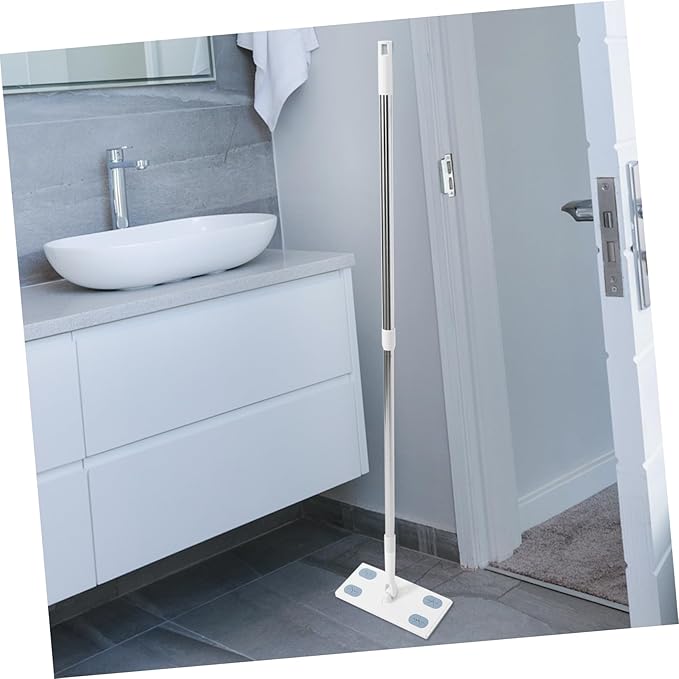 Household Dust Mop with Detachable Head Convenient Flat Cleaning Mop for Easy Compatible with Face Towels for Hardwood and Tile Surfaces