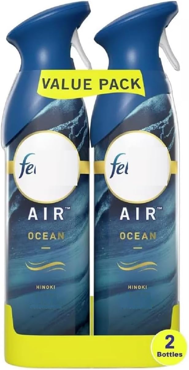 Febrezee Odor-Fighting Air Freshener Room Fresheners Air Effects Air Spray Air Freshener Mist 8.8 Ounce - 2 Count (Pack of 1) (Ocean)