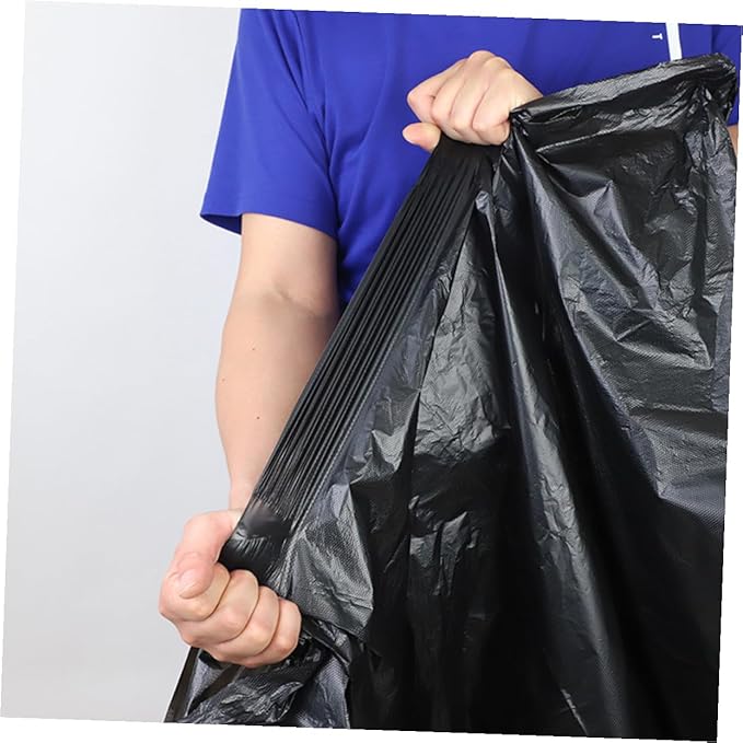 50pcs Heavy Duty Garbage Bags Large 80x100cm Contractor Trash Bags for 100l Kitchen Outdoor Lawn and Commercial Waste Disposal
