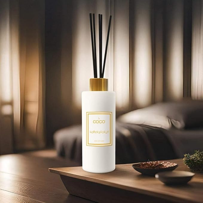 COCO by Stone 5oz All-in-One Spray (Honeysuckle) Shake &amp Spray Formula for Fabric Pillows Interiors Clothing Home Fragrance Accessories Room Perfume Room Deodorizer Vegan &amp Cruelty-Free