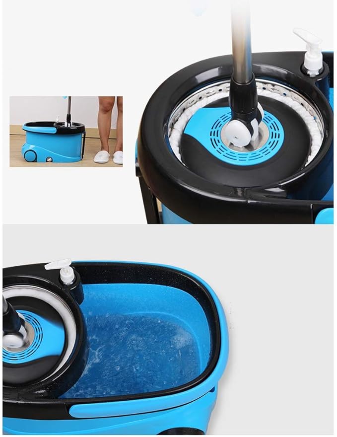Dual-use Mop Bucket Rotating Automatic Drive Hand-Free Washing Mopping Hand Pressure Dewatering Home