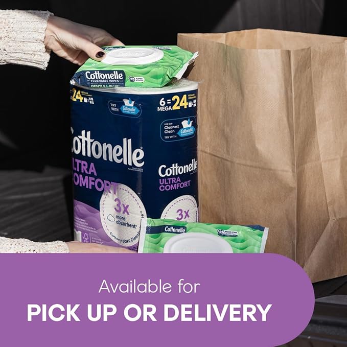 Cottonelle Ultra Comfort Toilet Paper with Cushiony CleaningRipples Texture 32 Family Mega Rolls = 144 Regular Rolls (8 Packs of 4)