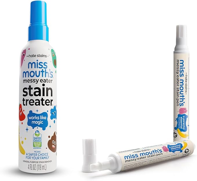 Miss Mouth's Messy Eater Stain Treater 4oz Spray and Stain Treater Pens Bundle