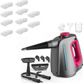 Heavy Duty Handheld Steam Cleaner for Cleaning with Lockable Steam Button&amp11pcs Accessories Unlimited Water Addition for Continuous Steaming Multi-Purpose Steamer +10 Pack Steam Cleaner Towel Sl