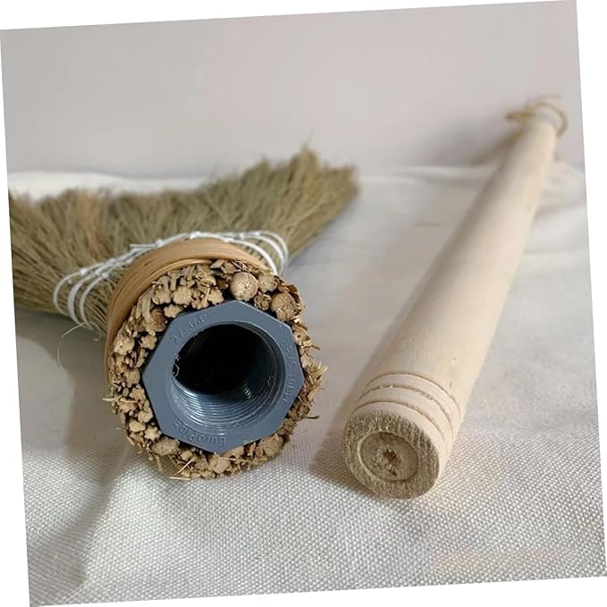 Detachable Handle Hand Woven Broom Handmade Small Broom for Home Tabletop Outdoor Cleaning