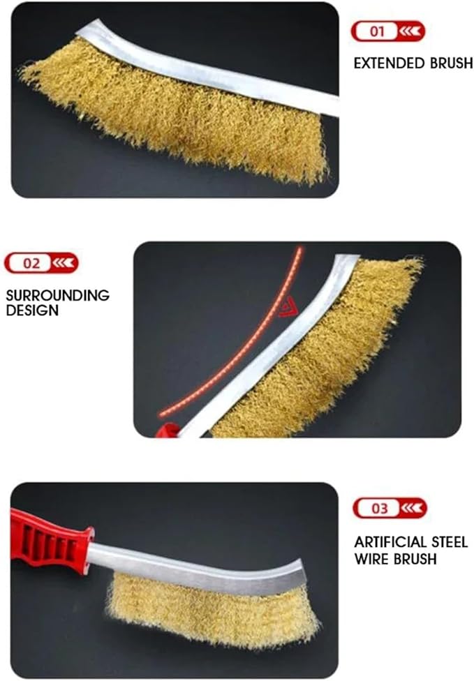 Grill Cleaner BBQ Grill Barbecue Kit Cleaning Brush Steel Wire Brush Cleaning Tools