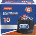 10 Gallon Drawstring Trash Bag Garbage Bag Trash Can Liner0.9 Mil90 Count (Black 10 Gallon)