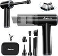 aokway Car Vacuum Portable Cordless 15000PA Powerful Suction 7500mAh 4-in-1 High Power Mini Vacuum Cleaner for Car Home PC Keyboard Desk Cleaning Small Handheld Rechargeable (Black)