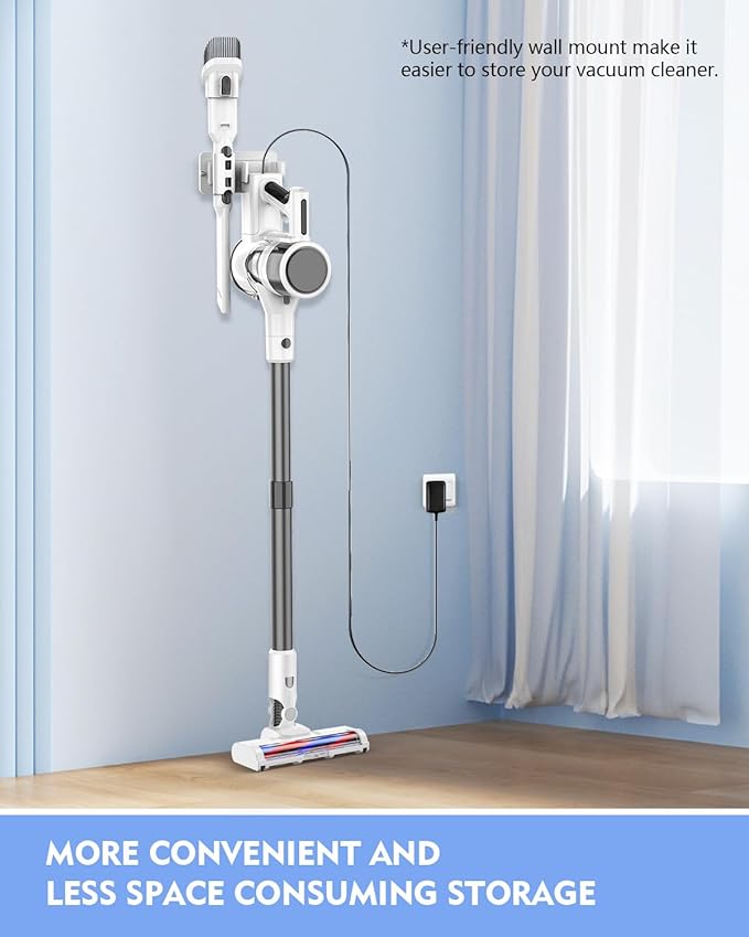 Cordless Vacuums Detachable Parts Stick Vacuum (Pearl White)