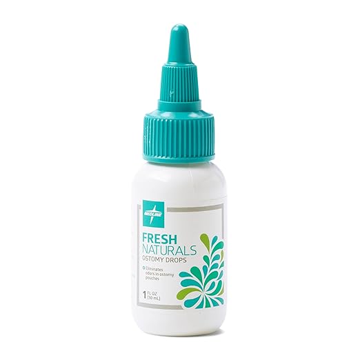 Medline Naturally Fresh odor Eliminator Ostomy Drops Plant Based Odor Neutralizer Deodorant Safe Effective 1 oz Bottle 12 Pack