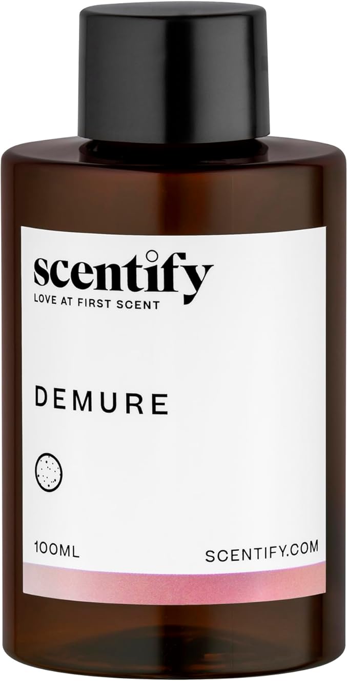Scentify Demure Aroma Oil Refill for Diffusers – Fresh Citrus &amp Soft Floral Scent with Musk &amp Sandalwood – Luxury Aromatherapy Fragrance Oil 100ml / 3.38oz
