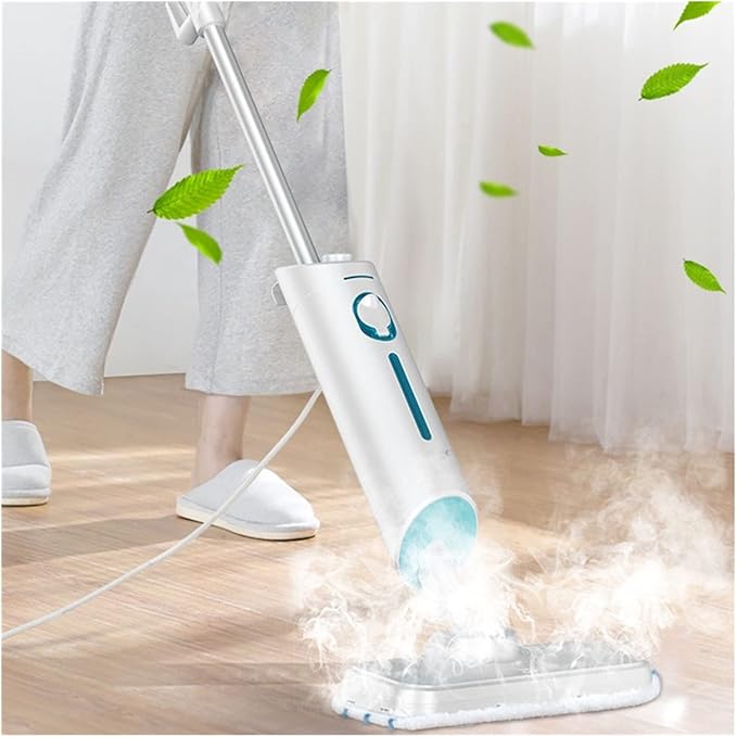 Wet Dry Vacuum Cleaner Steam Cleaner Mop Electric Handheld Household High Temperature Sterilization Cleaner Sweep Machine for Floor Cleaning Mop Floor Cleaning (White Lampshade Medium)