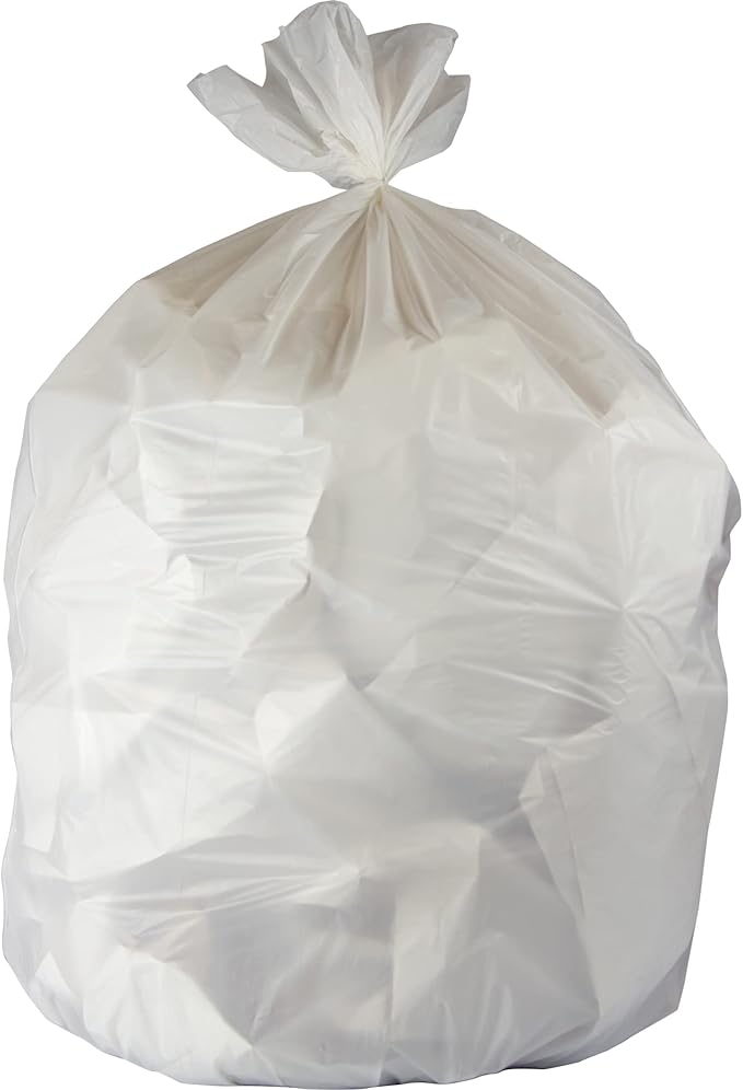 Heritage Low-Density Extra Heavy Duty Trash Can Liners 0.75-mil 30 Gallons 36 x 30 White Case Of 200 Liners