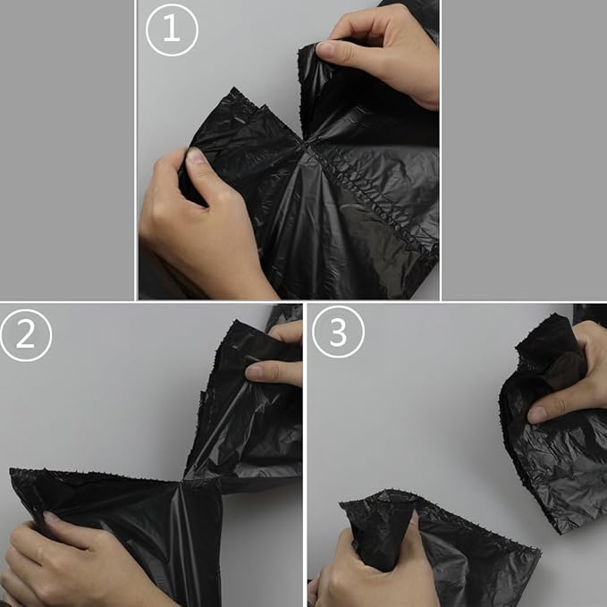 Teyyvn 8 Gallon Kitchen Drawstring Trash Bag 220 counts Kitchen Garbage Bags Black