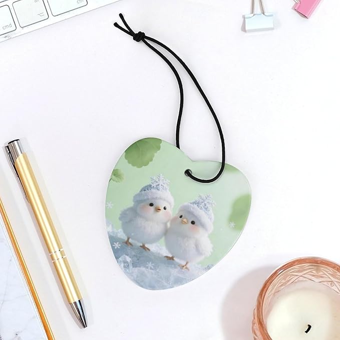 5PCS Car Air Freshener Hanging Personalized Double Sided Snowy Chicks Car Fresheners Long Lasting New Cars Scents Cute Automotive Freshies for Closets Drawers (tea)