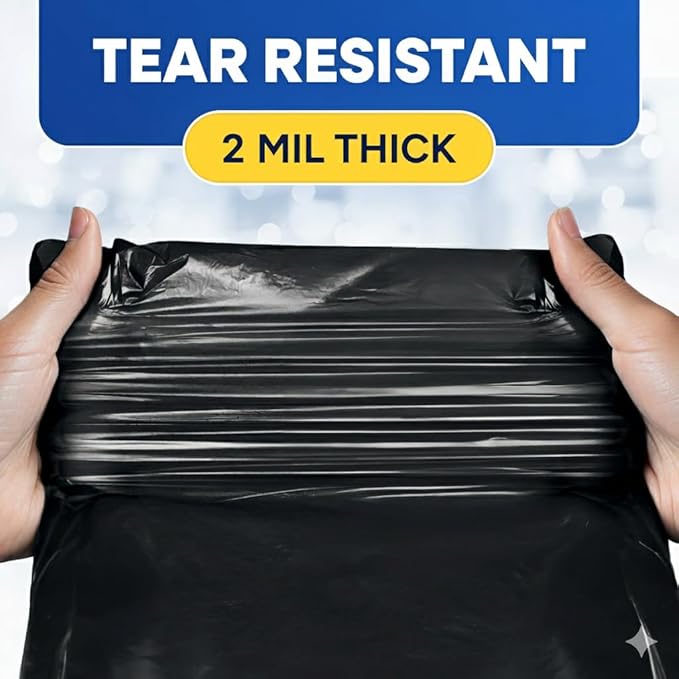 37 x 50 55 Gallon 2 Mil Black Trash Bags 10 Rolls of 10 Bags Total of 100/Case