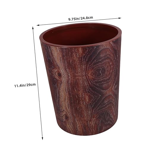 Happyyami Rustic Counter Trash Can Vintage Bathroom Kitchen Office Bedroom Waste Basket Large Capacity