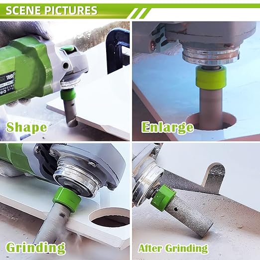 Diamond Core Drill Bits Set - 20/25/35/50mm+20F Tile Hole Saw Kit with 2 Diamond Beveling Chamfer Bits for Porcelain Ceramic Tile Granite Marble(6PCS)
