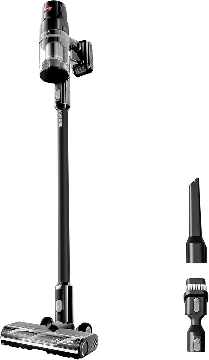 Bissell CleanView XR 200W Lightweight Cordless Vacuum w/Removable Battery 35-min runtime Tangle-Free Brush Roll LED Lights XL Tank Dusting &amp Crevice Tool Wall Mount 3789U