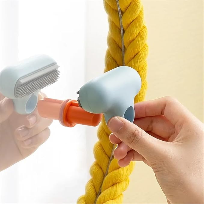 Shaped Bathroom Mirror Cleaner with Silicone Shower Glass Wiper Descaling Remover Handle Cleaning Tool ﻿(Yellow)