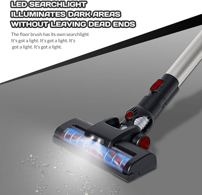 Laufary Cordless Vacuum Cleaner 30KPA 40Mins Runtime Lightweight Stick Vacuum Cleaners for Home Anti-Tangle Brush Wall Mount Storage Handheld Vacuum for Pet Hair/Carpet/Floor