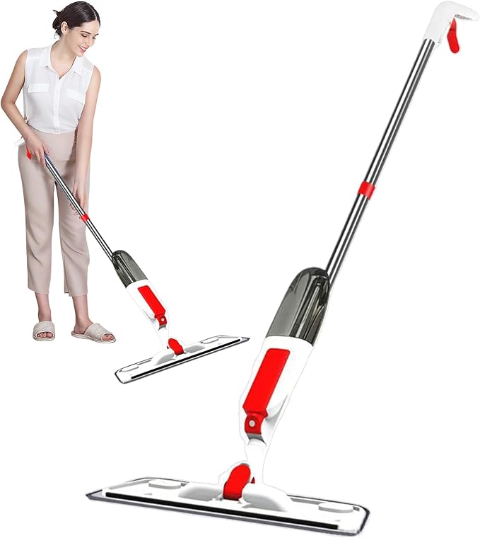 Spray Mop Cleaner PP Stainless Steel Multifunctional Floor Cleaning Tool with Precision Contactless Spray Design Easy Use Mop for Kitchen Office