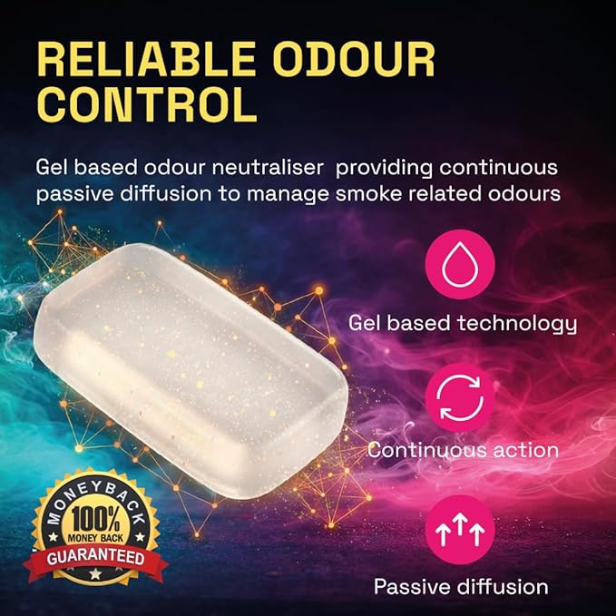 Tobacco and herb smoke odor eliminator gel bar neutral scent for home car office and smoking lounges - Biopulcher Smoke OFF.
