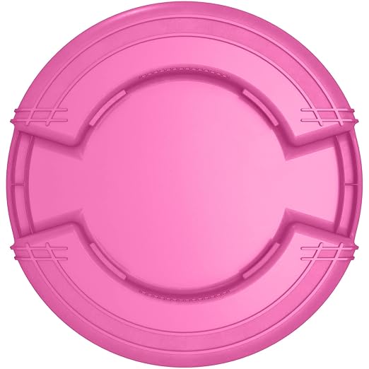SPARTA Bronco 32 Gallon Trash Can Thick Polyethylene Bin NSF Certified Waste Container with Top Handles Bottom Handholds Reinforced Base and Stackable LLDPE 32 Gallon Pink (Pack of 4)