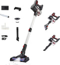 Laufary Cordless Vacuum Cleaner 30KPA 40Mins Runtime Lightweight Stick Vacuum Cleaners for Home Anti-Tangle Brush Wall Mount Storage Handheld Vacuum for Pet Hair/Carpet/Floor