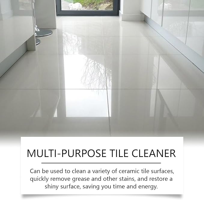 Multi-Purpose Tile Cleaner For Kitchen &amp Living Room - Degreases Removes Stains Shines &amp Polishes - Fast-Acting Easy To Use(3PCS)