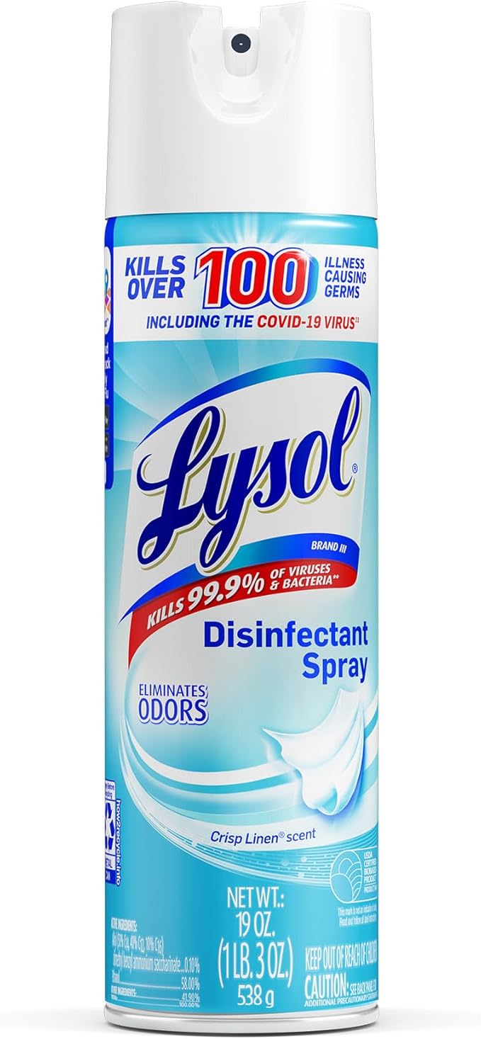Lysol Disinfectant Spray Crisp Linen 57 Oz Pack of 3