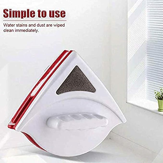 Home Triangle Double Side Magnetic Window Cleaner Glass Surface Wiper Cleaning Brush Double Side Magnetic