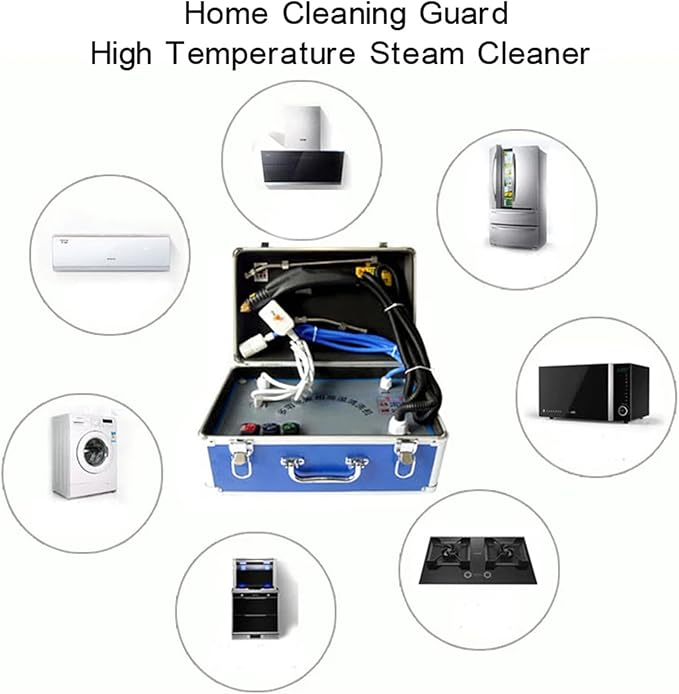 Handheld Steam Cleaner Multi-Purpose Pressurized Electric Steam Cleaner Steam Cleaner for Car Detailing Bathroom Kitchen Grout and Tile (220V/3000W)