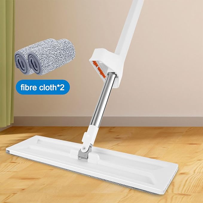 Flat Self Wringer Mops - Wet Dry Dust Mops System Reusable Washable Mop Pads | Efficient Floor Cleaning Tool Self Mop