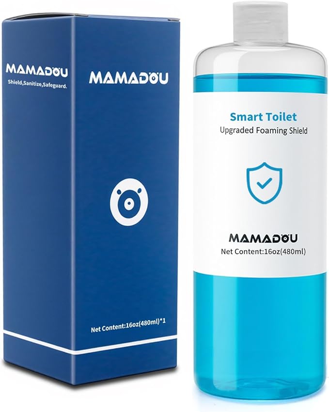 MAMADOU 480ml Foam Shield Smart Toilet Spray Splash Proof Odor Control Cleaning Aid Foam Agent Toilet Prevents Water Splashing Stains Fresh Bathroom Solution 1 Pack