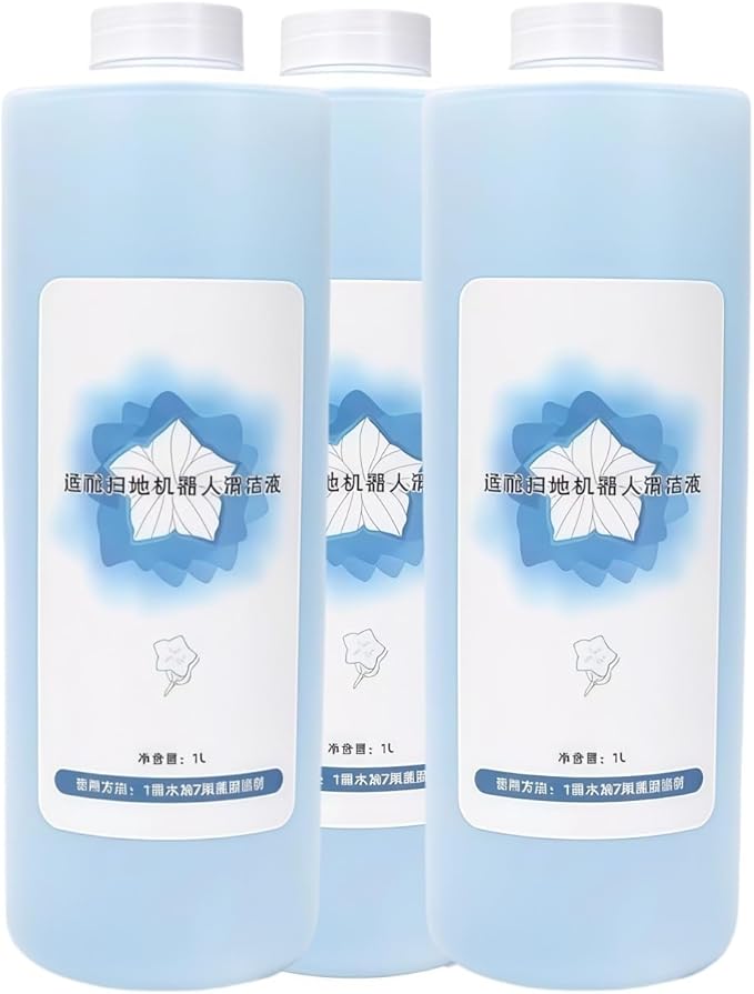 1L Large Capacity Vacuum Cleaner Floor Cleaning Solution Compatible With ECOVACS Deebot N9＋T10 OMNI/T10 TURBO/X1 OMNI/X1 TURBO Quick Floor Cleaning Solution(1L 3pcs)