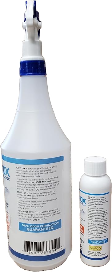 SCOE 10X Odor Eliminator Concentrate 32 Oz Starter Kit - Urine Odor Eliminator