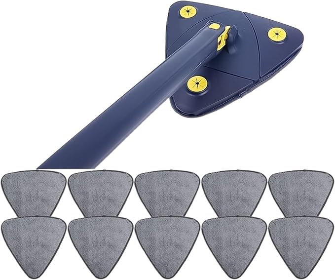 10PCS Triangle Microfiber Cloth Dust Mop Replacement Head Pads Large Glass Cleaning Sweeping Rags Floor Clean Tool