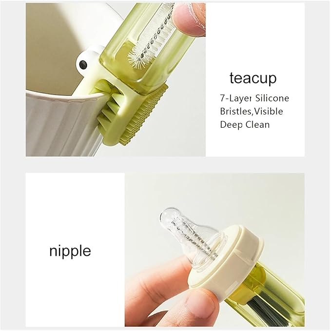 3 Packs 3 in 1 Cup Lid Cleaning Brush U-Shaped Rim Brush &amp Straw Cleaner Multifunctional Tiny Detail Brush for Bottle/Cup Kitchen Household Cleaning Tool