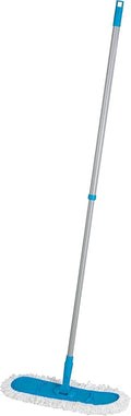 Lightweight Flexible Floor Mop with Reusable Microfiber Cleaning Pad Telescoping to 49” Long