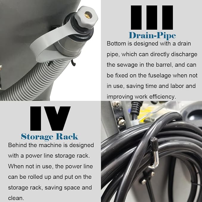 Commercial Carpet Extractor Machine 30L/7.9gal Carpet Cleaning Machine 4 in 1 Professional Wet Dry Spraying Washing Vacuum Floor Curtain Sofa Extractor Cleaner 1000W 110V