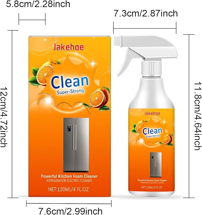 Kitchen Foam Cleaner - Heavy Duty Degreaser For Stoves Refrigerators &amp Home Use Fast Penetrates Grease Easy To Use Long-Lasting Foam(2PCS)