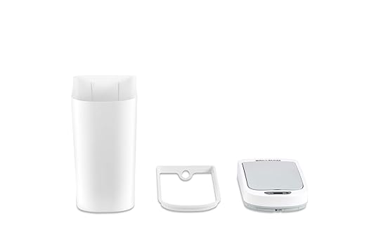 Ninestars DZT-9-2S-WH Bathroom Sensor Trash Can ABS Plastic 9L Auto Open and Close Waterproof White