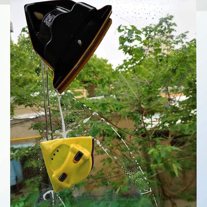 Magnetic Window Cleaner Indoor and Outdoor Use Fits Windows 15-42mm Thickness Easy Anti-Pinch Design for Safe and Efficient Cleaning