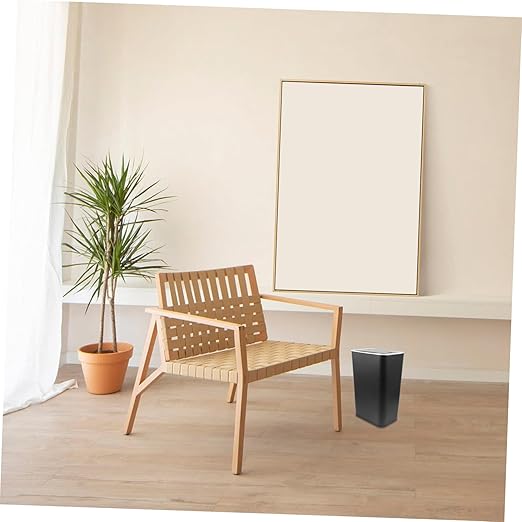 Bathroom Trash Can with Lid Press Top Garbage Can for Bedroom Kitchen and Office Lightweight Wastebasket with Design and Stylish Waste Container
