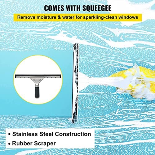 Glass Cleaning Brush Home Water Fed Telescopic Pole Kit Solar Panel Brush Rotating for Photovoltaic PanelProfessional 3in1 Water Fed Pole Outdoor Window Cleaner Kit Window Cleaning Tool for