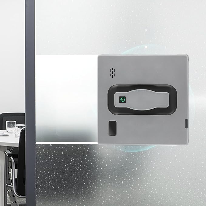 Automatic Window Vacuum Cleaner Windo.w Cleaning Robot Smart Glass Windows Washer with Automatic Water Spray Strong Suction Remote Control for Glass Door/Tiles (SliverGrey)