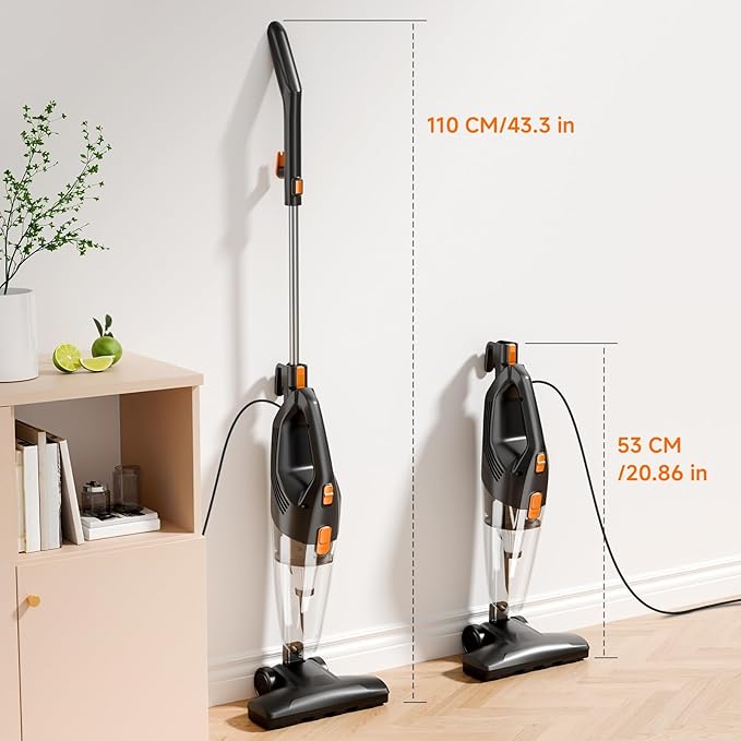 KIKETECH Cord Vacuum Cleaner Powerful Stick Vacuum with 45Mins Runtime 8 in 1 Vacuum Cleaners1.7 L Dust Cup Rechargeable Vacuum Pet for Hair Carpet HardfloorGrey (Black)