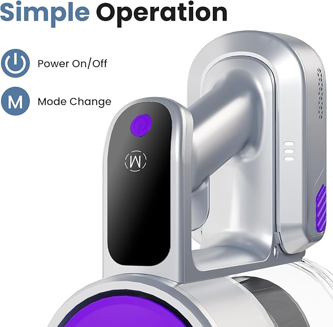 NEWBULIG Cordless Vacuum Cleaner Lightweight Stick Vacuum for Home with Anti-Tangle and LED Lights Powerful Rechargeable Wireless Cleaners for Hardwood Floors Carpet Pet Hair
